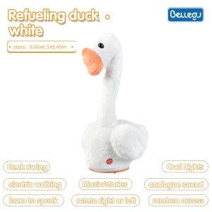 A Universal Walking Neck Shaking Talking Simulation Quacking Duck Battery Operated Plush Toy Pet Toys Animal Plush Toys