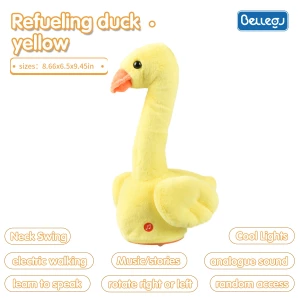 A Universal Walking Neck Shaking Talking Simulation Quacking Duck Battery Operated Plush Toy Pet Toys Animal Plush Toys