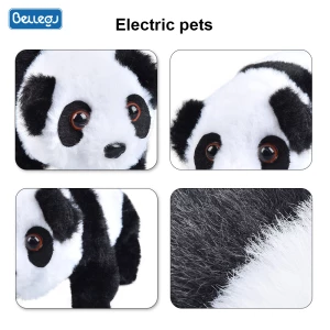 Electric Plush Panda Pet Toys Children Battery Operation Walking Panda Stuffed Plush Animal Doll Toy