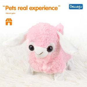 A walking tail wagging simulation barking sheep electric plush toys pet toys animal plush toys