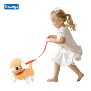 A walking tail wagging simulation barking sheep electric plush toys pet toys animal plush toys