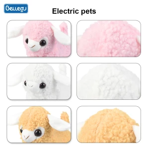 A walking tail wagging simulation barking sheep electric plush toys pet toys animal plush toys