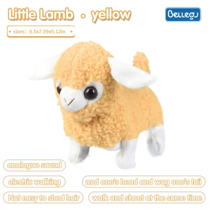 A walking tail wagging simulation barking sheep electric plush toys pet toys animal plush toys