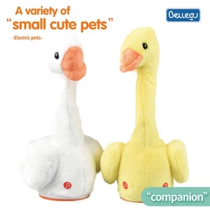 A Universal Walking Neck Shaking Talking Simulation Quacking Duck Battery Operated Plush Toy Pet Toys Animal Plush Toys