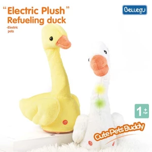 A Universal Walking Neck Shaking Talking Simulation Quacking Duck Battery Operated Plush Toy Pet Toys Animal Plush Toys