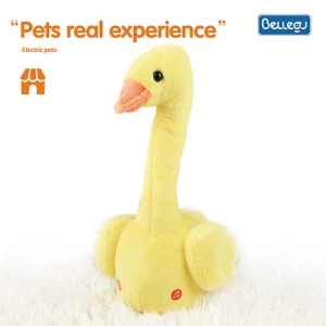 A Universal Walking Neck Shaking Talking Simulation Quacking Duck Battery Operated Plush Toy Pet Toys Animal Plush Toys