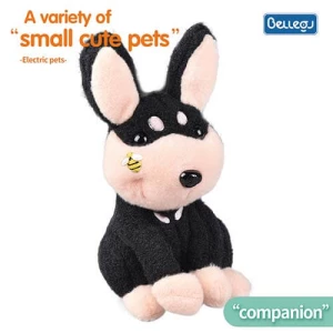 New design children's net red electric bee dog learns to talk and sing and bark rotating moving stuffed plush toys dolls