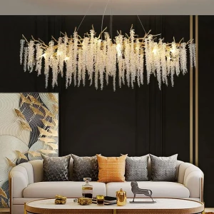 Rustic bedroom dining room pendant light fixtures lighting chandeliers ceiling luxury gold led modern K9 crystal chandeliers