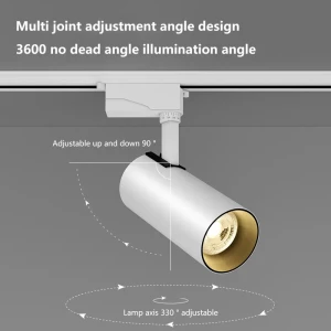 supplier led adjustable track light cob led track lighting black white commercial track light spotlights