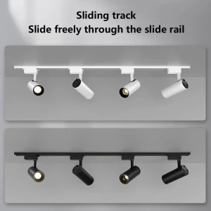 supplier led adjustable track light cob led track lighting black white commercial track light spotlights