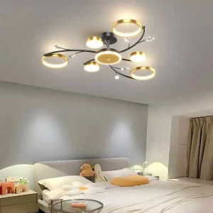 Modern Dining Bedroom Living Hall Study Room Loft Ring Home Kitchen Indoor Crystal Ceiling Lamps