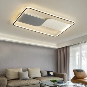 lâmpada de sala de estar led lâmpada de teto moderna atmosfera minimalista doméstico retangular lâmpadas de quarto