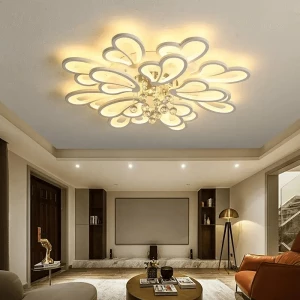 Indoor home decoration lighting crystal ceiling lamps round led ceiling light luxury for living room