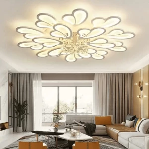 Indoor home decoration lighting crystal ceiling lamps round led ceiling light luxury for living room