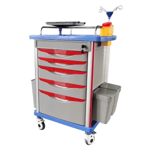 Essential Mobility and Efficiency: The Advanced ABS Emergency Trolley for Critical Care