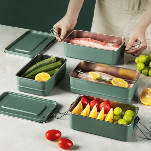 Refrigerable 304 Stainless Steel Sealed Leakproof Lunch Bento Box For Office Workers