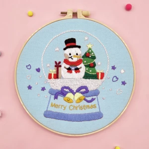 Christmas Embroidery kit with Patterns Instructions Needlepoint Cross Stitch Kits for Beginners Adult