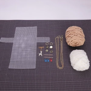 DIY Knitting Crochet Bag Making Kit, Handmade Woven Tote Bag Making Materials Set Women Shoulder Bag Making Accessories