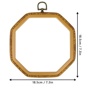 Sewing Tool Round Oval Wooden Color Embroidery Hoops Frame Set Plastic Embroidery Hoop Rings For DIY Cross Stitch Needle Craft