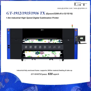 CHINA FACTORY GT-1916TX  (EpsonI3200-A1x16)1.9m Industrial High Speed Digital Sublimation Printer