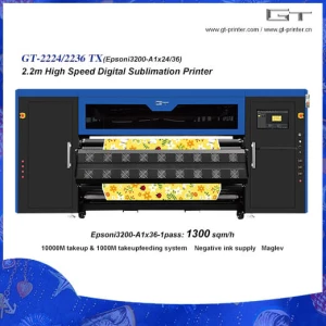 GT-2224 TX（Epson i3200-A1x24）2.2m Industrial High Speed Digital Sublimation Printer High Speed Stable 24(2X12) I3200 Print heads