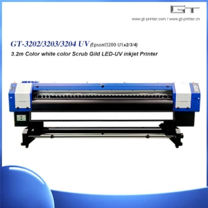 GT-3202/3203/3204 UV(With Epson13200-U1x2/3/4 Heads)Color white color Scrub Gild LED-UV Inkjet Printer Wide format UV printer - AD factory preferred