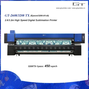 GT-2608TX 2.6m Industrial High Speed Digital Sublimation Printer  Textile Industrial Heat Transfer