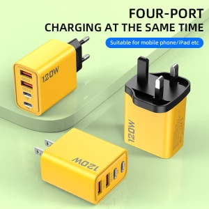 120W Dual A+C Fast PD Phone Charger For Iphone 15 1413 12 EU US UK Type C Wall Charger Adapter Multiport Travel Phone Chargers