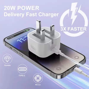 original fast charger pd usb c wall charger US EU UK plug 20w Pd cable type for phone Charger